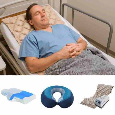 Colchón antiescaras y cojín de descanso para pacientes - categoría Descanso y antiescaras Ortomédica Ecuador
